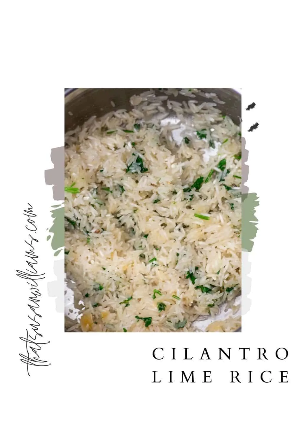 Easy Cilantro Lime Rice with Cardamom seeds pin for Pinterest