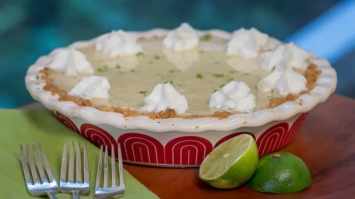 Key Lime Pie with shortbread crust.