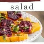 Pinterest Pin for Winter Salad with Olives and Pistachios