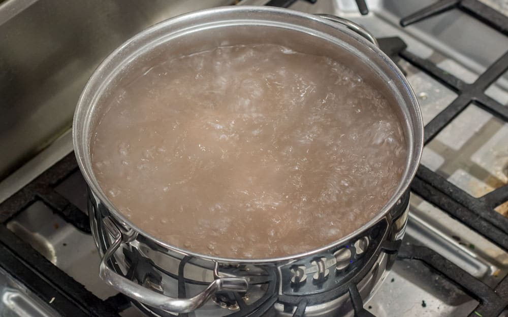 When you salt water with Pink Himalayan salt, your water looks kind of pink and scummy.