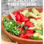 Pinterest Pin for Chopped Salad with Jalapeño-Ranch Dressing