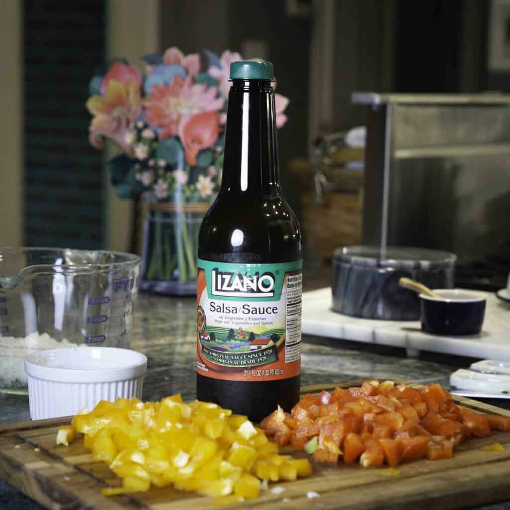 The Special Sauce you simply must have: Lizano Salsa Sauce.